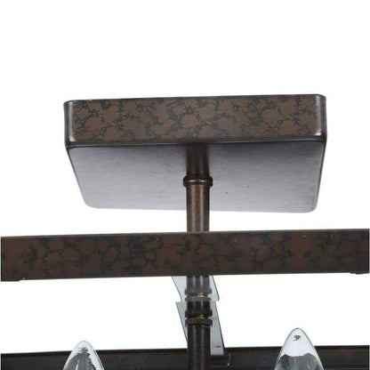 Hampton Bay Tallarook 11 in. 4-Light Oxide Brass Semi Flush Mount Ceiling Light