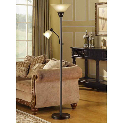 Cresswell 71 in. Oil Rubbed Bronze Torchiere Floor Lamp w/ Reading Light