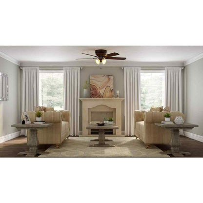 Hampton Bay Carriage House 52 in. Indoor LED Iron Ceiling Fan w/ Light Kit