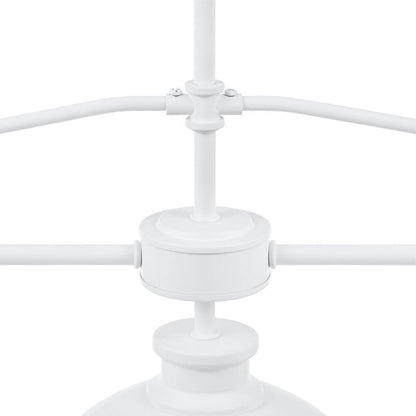 Hampton Bay Tallulah 3-Light White Dining Room Chandelier Linear Island Pendant