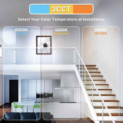 Commercial Electric 4 in. LED Slim 3 CCT Canless - White 12-Pack 92085