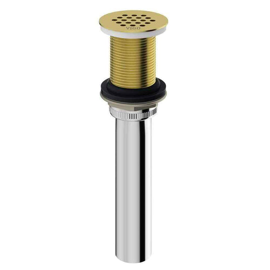 VIGO Vessel Bathroom Sink Drain in Matte Brushed Gold VG07001MG
