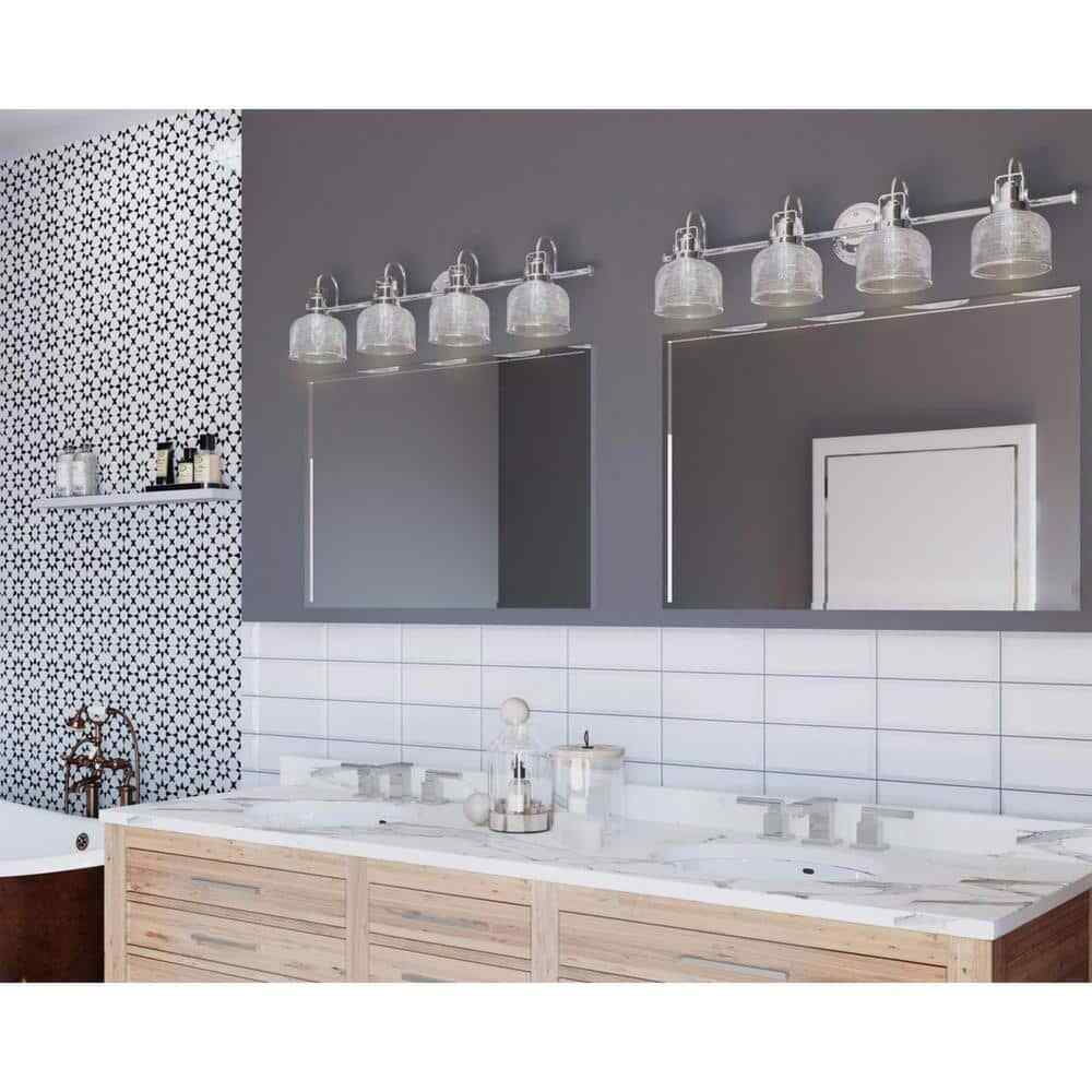 Progress Lighting Archie Polished Chrome Clear Glass Bathroom Vanity Light