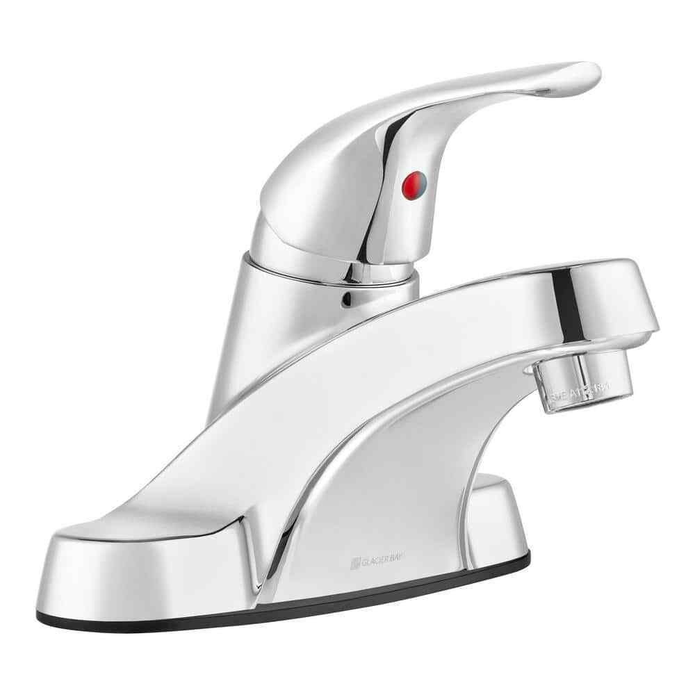 Glacier Bay Aragon 4 in. Centerset Low-Arc Bathroom Faucet in Polished Chrome