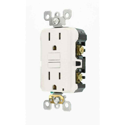 Leviton 15 Amp 125-Volt Duplex Self-Test Slim GFCI Outlet White 4-Pack