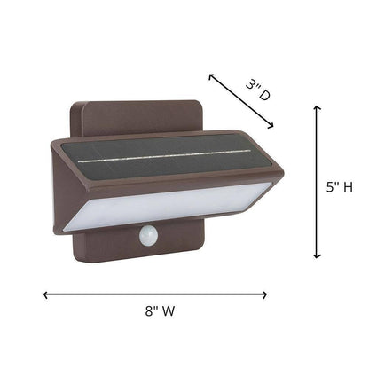 GAMA SONIC Black Outdoor Solar Warm White LED Motion Sensing Security Light