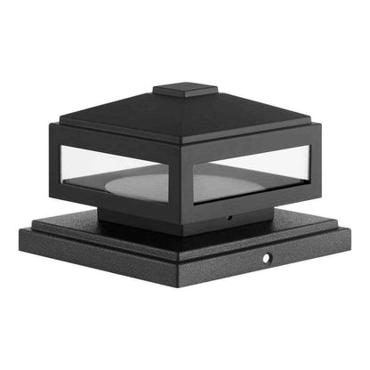 Havenridge 4 in. Low Volt Black LED Aluminum Hardwired Outdoor Pier Mount Light
