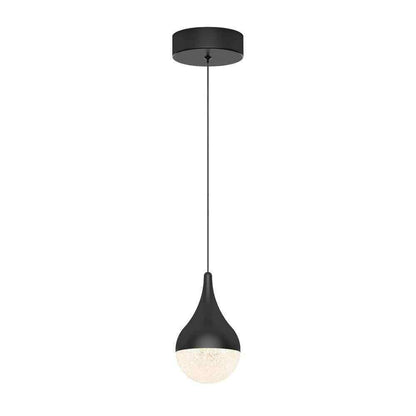 Artika Glitzer 6.5-Watt LED 1-Light Black Modern Hanging Pendant Light