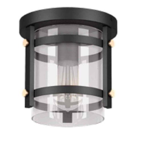 Hampton Bay Huxley 1-Light Dark Bronze Flush Mount 66000033