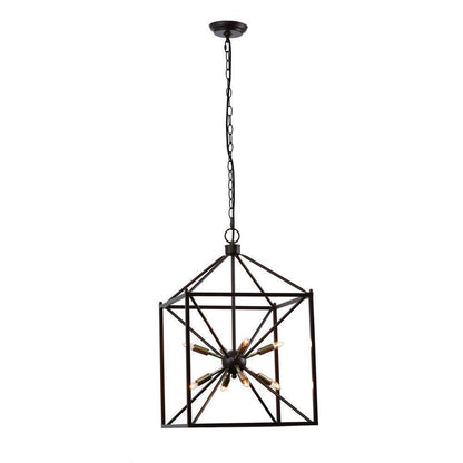 LAZZUR Touques 16 in. 8-Light Modern Matte Oil Rubbed Bronze Pendant