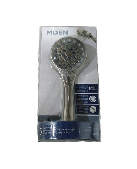 MOEN Ignite 5-Spray Patterns 3.75 in. Wall Mount Single Handheld Shower Head