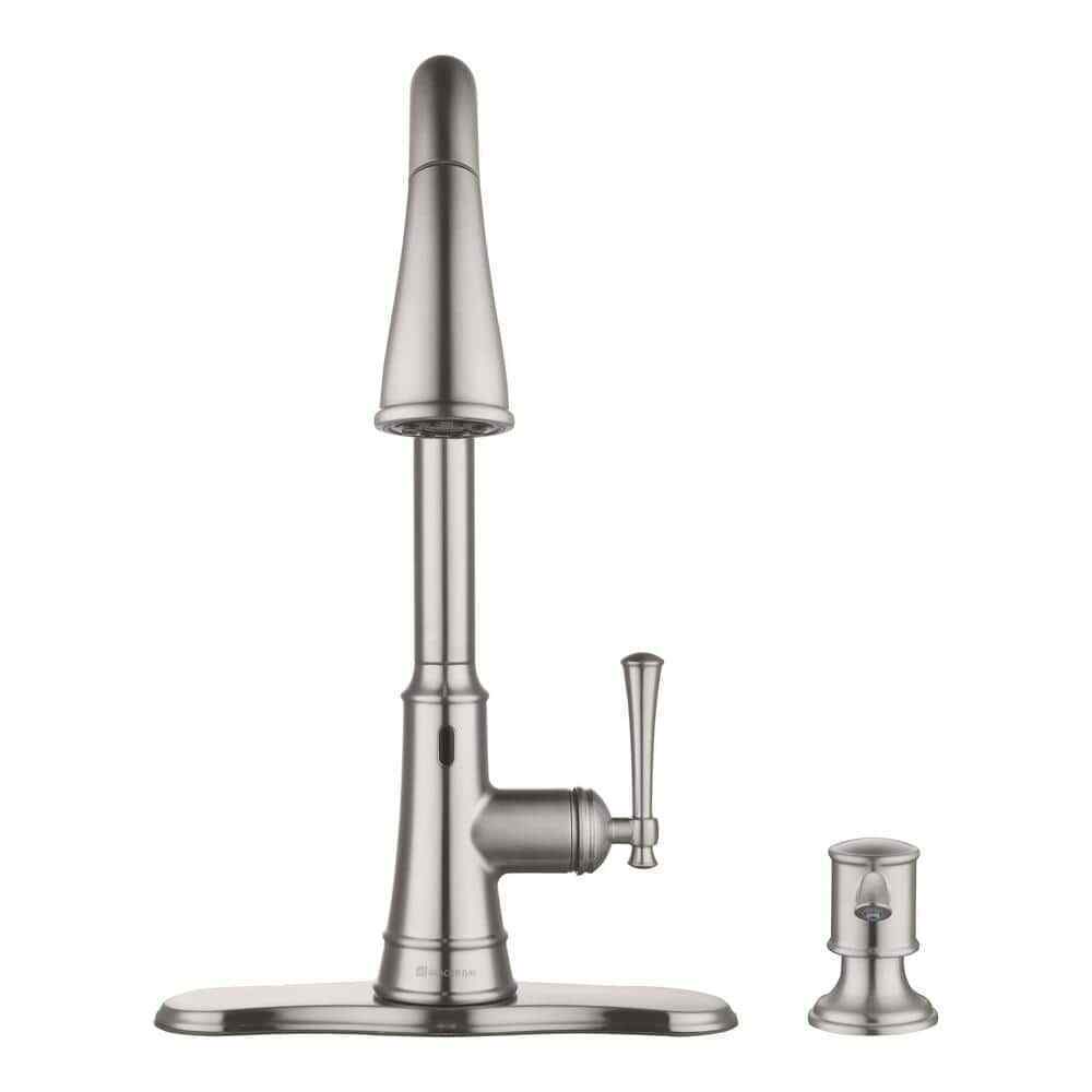 Glacier Bay Hemming Touchless Pull Down Kitchen Faucet Soap Dispenser Stainless