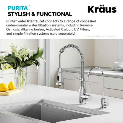 KRAUS Purita Single Handle 100% Lead-Free Beverage Faucet in Chrome FF-100CH