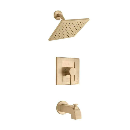 Glacier Bay Modern Single-Handle 1-Spray Tub and Shower Faucet in Matte Gold