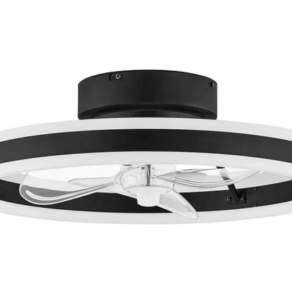 Hampton Bay Preen 20 in. Integrated LED CCT Indoor Ceiling Fan Black 45071-010