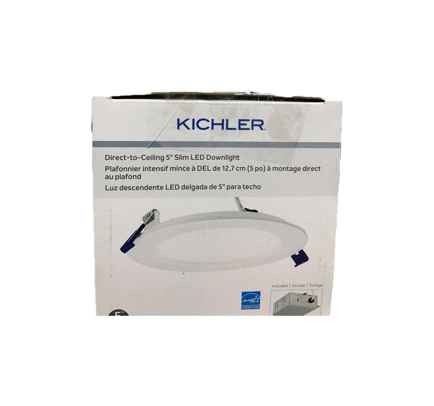 KICHLER 5 in. Round Slim White 2700K Integrated LED Canless Recessed Light Kit