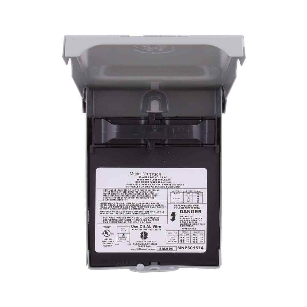 GE 30-Amp 120/240-Volt Fused AC Disconnect TF30RCP