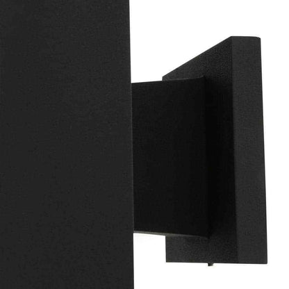 Progress Lighting Square 6 in. Black Modern Outdoor Wall Lantern Up-Down Light