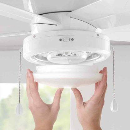Home Decorators Arleigh 44 in. LED Outdoor White Ceiling Fan w/ Light