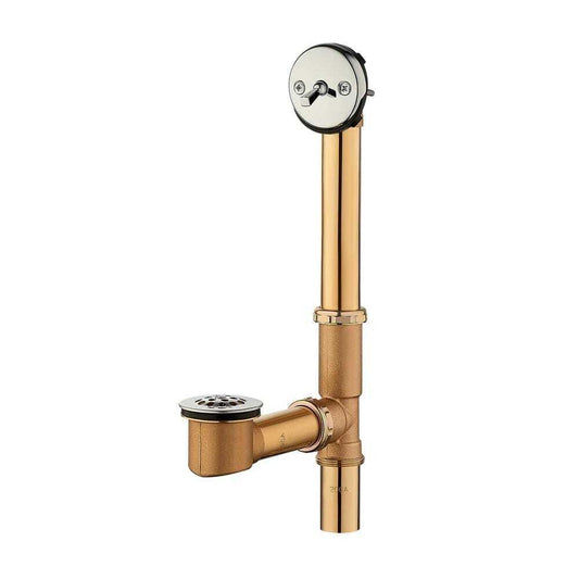 Everbilt Trip Lever 1-1/2 in. 20-Gauge Brass Pipe Bath Waste and Overflow Drain