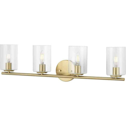 Hampton Bay Champlain 31.5 in. 4-Light Satin Brass Bathroom Vanity Light