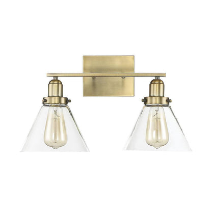 Savoy House Drake 17.75 in. 2-Light Warm Brass Bathroom Vanity 8-9130-2-322