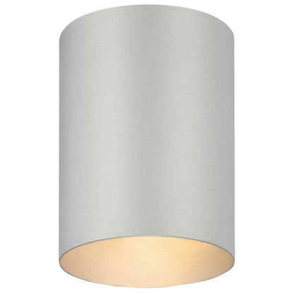 Volume Lighting 6 in. Silver Gray Outdoor Aluminum Flush Mount Light