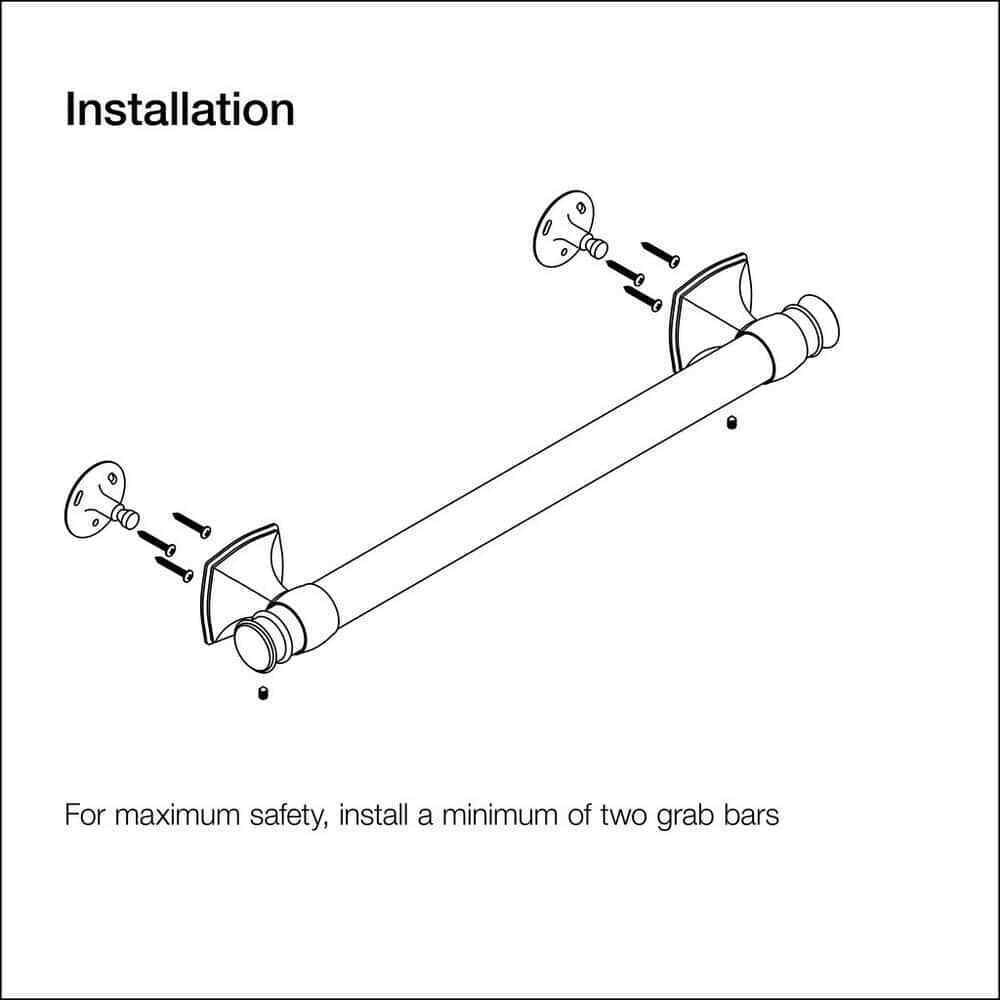 KOHLER Carmichael 9 in. Grab Bar in Polished Chrome K-R27234-CP