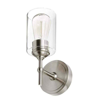 Home Decorators Ayelen 1-Light Brushed Nickel Indoor Wall Sconce