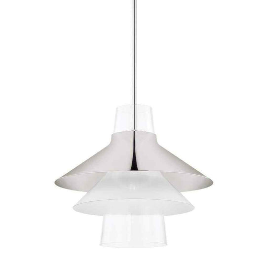 MITZI HUDSON VALLEY LIGHTING Jessy 1-Light Polished Nickel Large Pendant