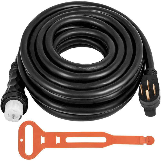 VEVOR 10 ft. Generator Extension Power Cord 250-Volt 50 Amp  Twist Lock