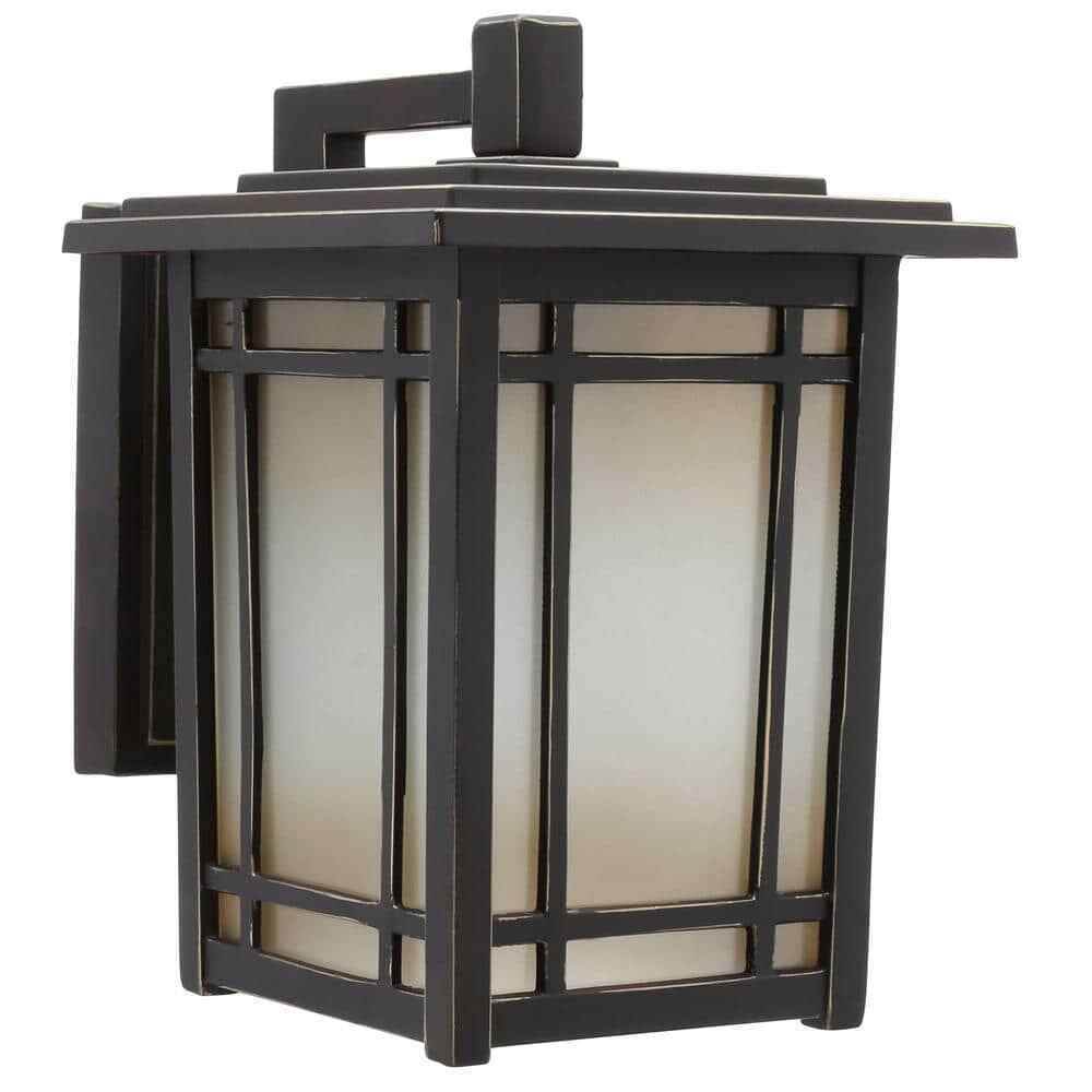 Home Decorators Port Oxford 1-Light Oil Rubbed Chestnut Outdoor Wall  Sconce