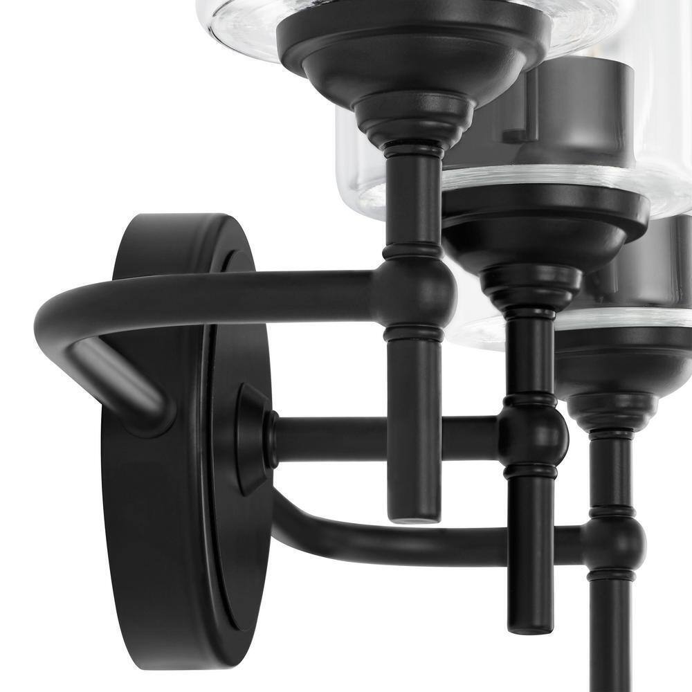 Home Decorators Collection Ayelen 22 in. W 3-Lights Black Vanity Light