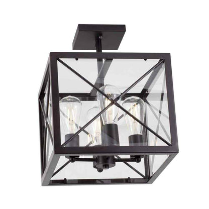 Designers Fountain 14 in. 4-Light Satin Bronze Ceiling Light Semi Flush Mount