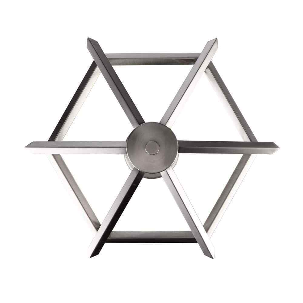 Home Decorators Hubley 1-Light Triangular Brushed Nickel Mini Pendant Light