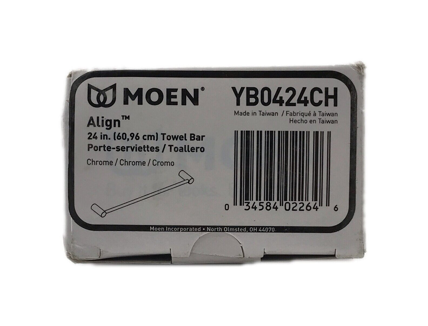 MOEN Align 24 in. Towel Bar in Chrome YB0424CH