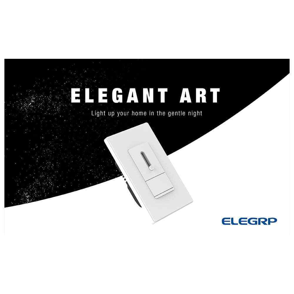 ELEGRP Slide Dimmer Switch for Dimmable LED CFLIncandescent Bulbs 2-Pack