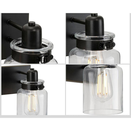 Progress Lighting Calhoun 2-Light Antique Bronze Clear Glass Bath Vanity Light