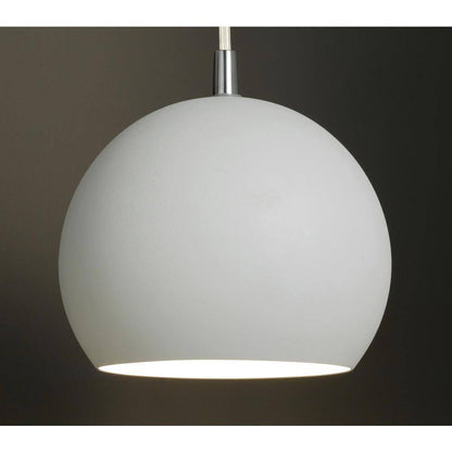 Eglo Petto 6 in. W x 59 in. H 1-Light White Mini Pendant Light with Metal Shade