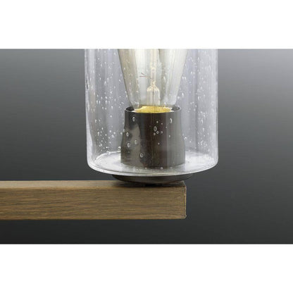 Progress Lighting 2-Light Antique Bronze Clear Seeded Glass Vanity Light