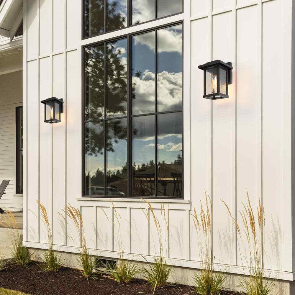 LNC 1-Light Black Modern Farmhouse Outdoor Wall Lantern Sconce