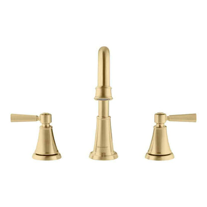 Glacier Bay Melina 8 in. Widespread 2-Handle High-Arc Bathroom Faucet Matte Gold
