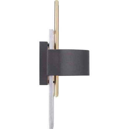 Progress Lighting Adagio Collection 2-Light Black and Gold Modern Wall Sconce