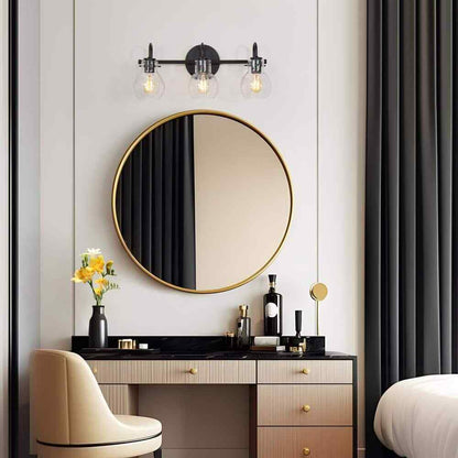 LNC Modern Industrial 22 in. 3-Light Black Bathroom Vanity Light Wall Sconce