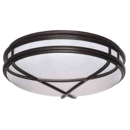Hampton Bay Regency 16 in. 2-Light Sienna Fluorescent Flush Mount HBF1129P-258