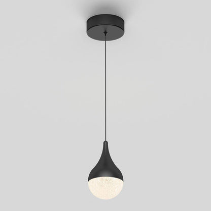 Artika Glitzer 6.5-Watt LED 1-Light Black Modern Hanging Pendant Light