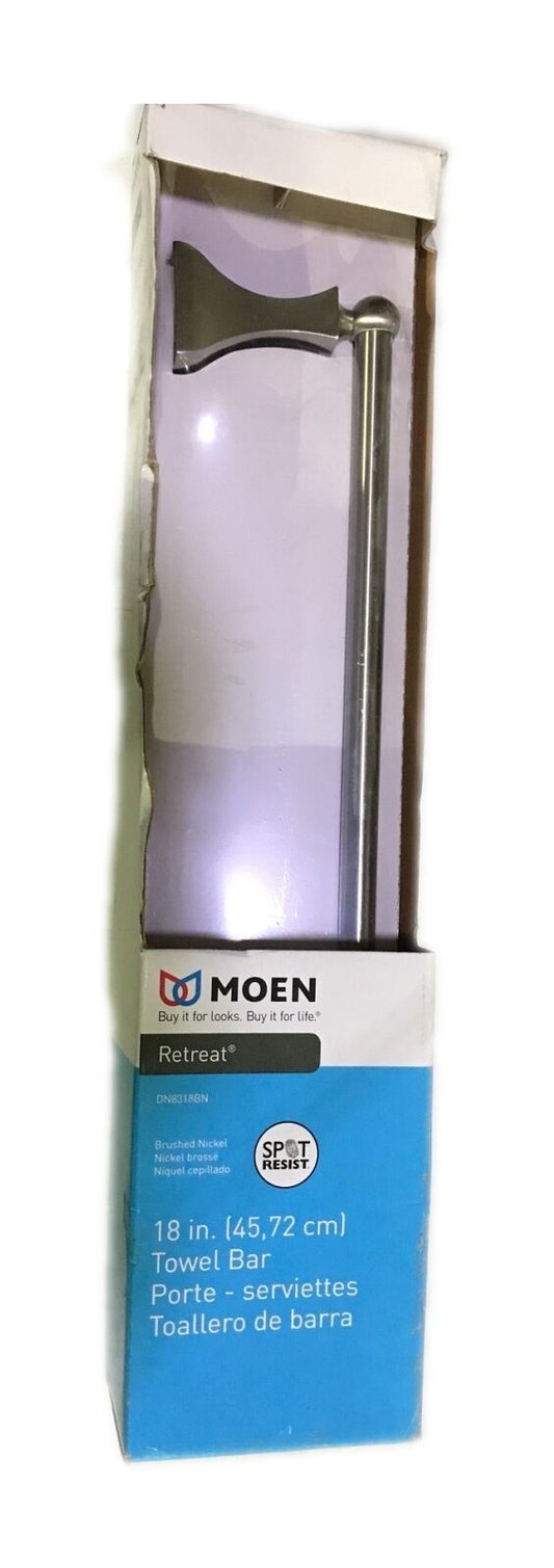 MOEN Retreat 18 in. Towel Bar in Spot Resist Brushed Nickel DN8318BN