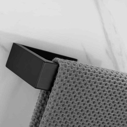 Hlihome 4-Piece Towel Bar Bath Hardware Set in Matte Black