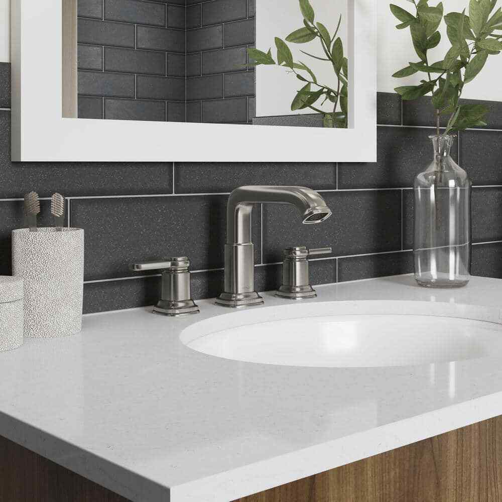 KOHLER Numista 8 in. Widespread Double Handle Bathroom Faucet in Brushed Nickel