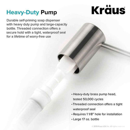 KRAUS Kitchen Soap and Lotion Dispenser in All-Brite Spot Free Stainless Steel